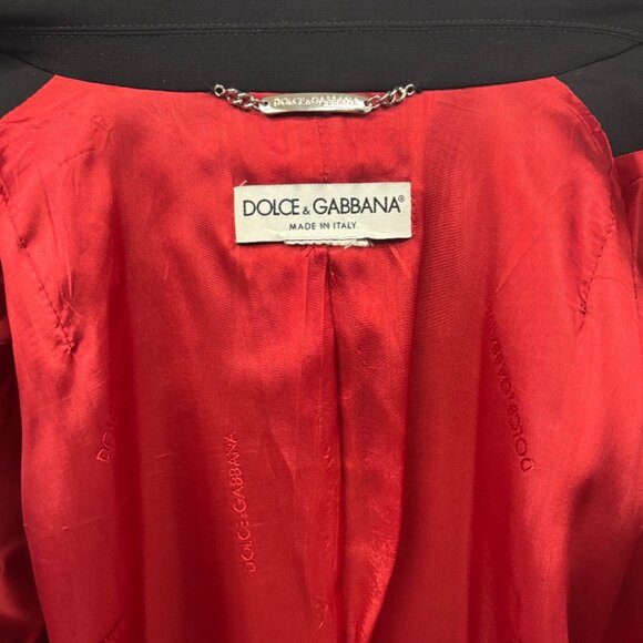 Dolce and Gabbana Long Black Blazer-Like Coat | Size 46 - Picture 5 of 7